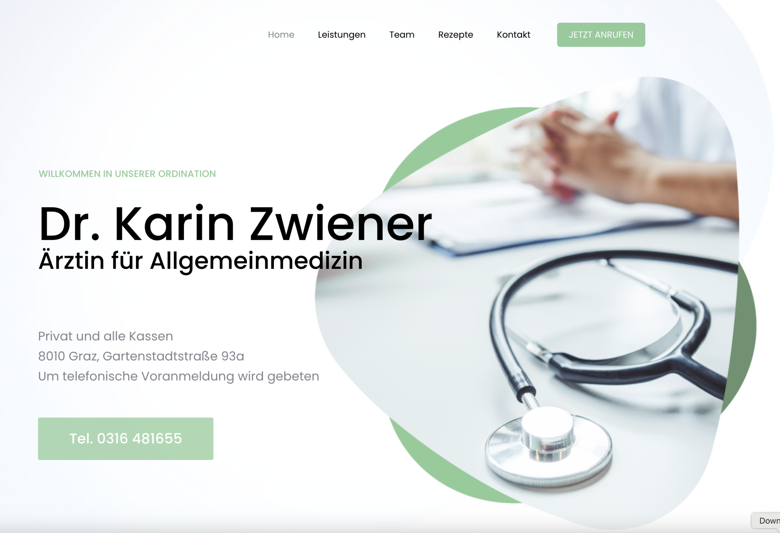 Website Ordination Zwiener
