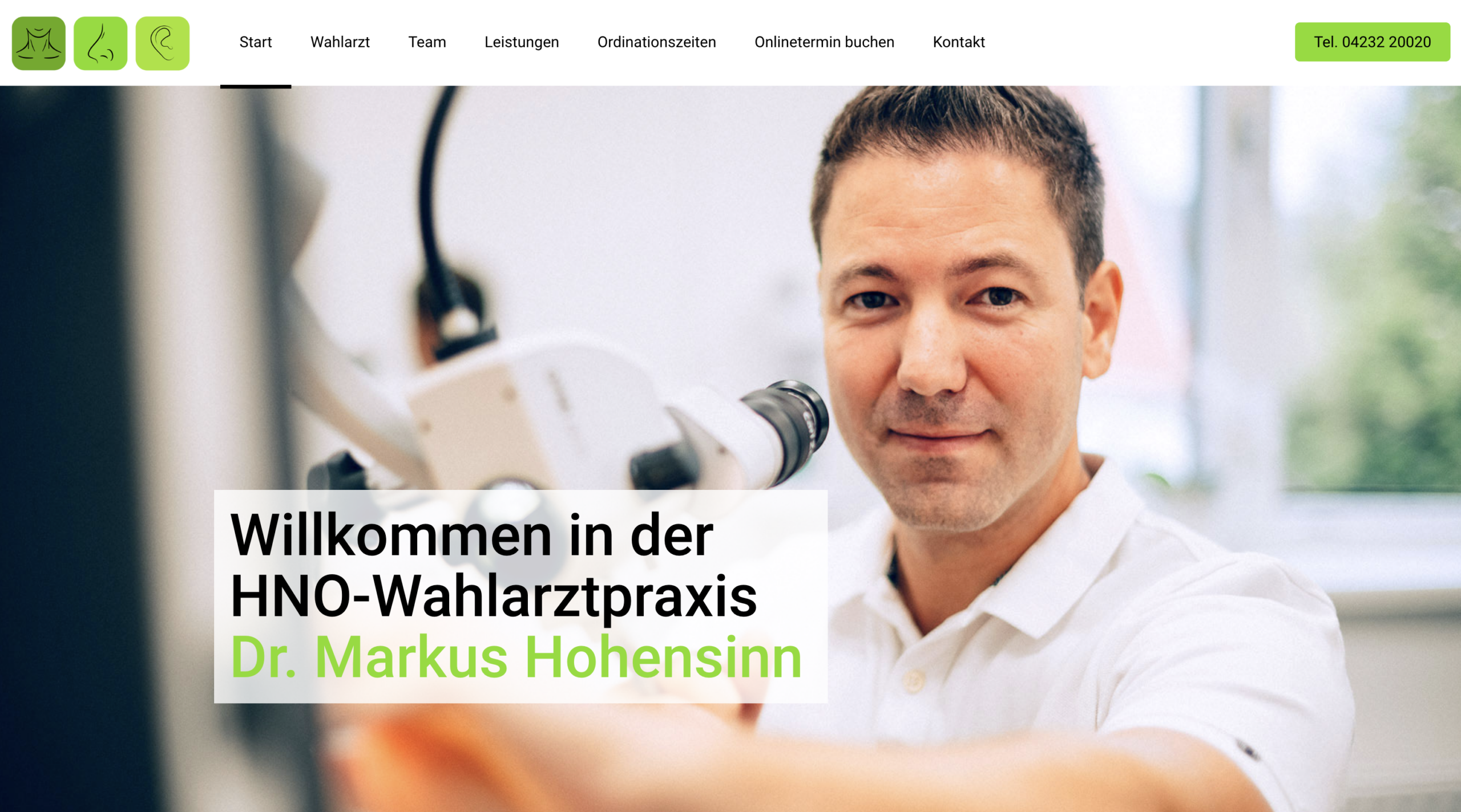 Website HNO Hohensinn